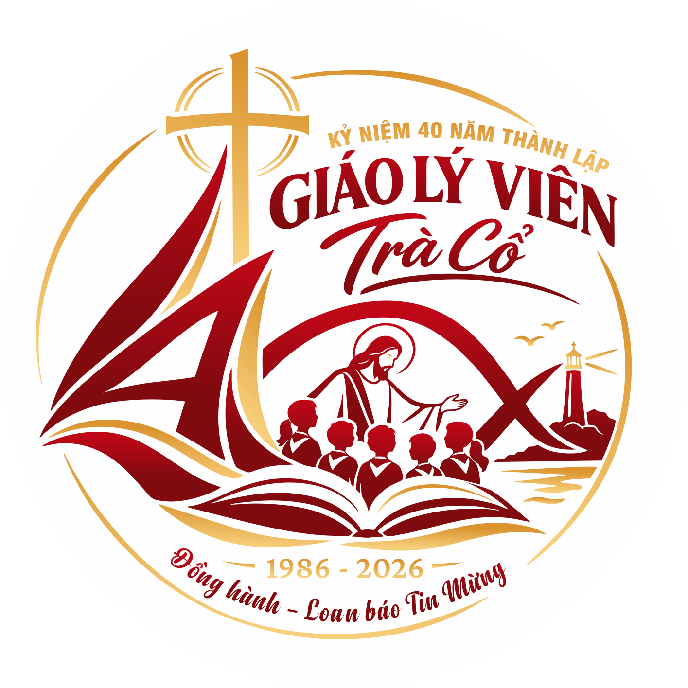 Logo kỷ niệm 40 năm Giáo lý viên Trà Cổ